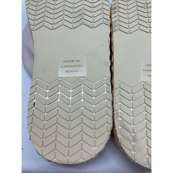 NEW Naked Feet Costa Platform flip flop Sandals beige Women's 8.5M - Picture 7 of 9